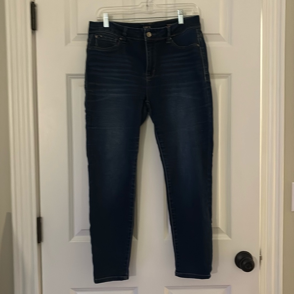 Curve Appeal Jeans Women's 10/30 Stretch Minimalist Jegging Skinny Blue Denim